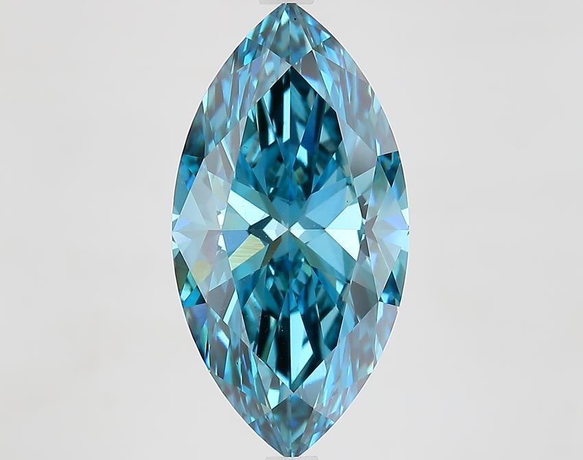 5.77 Ct. Fancy Vivid Blue Marquise Lab Grown Diamond