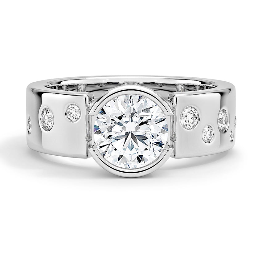 Custom Semi-Bezel Constellation Diamond Ring