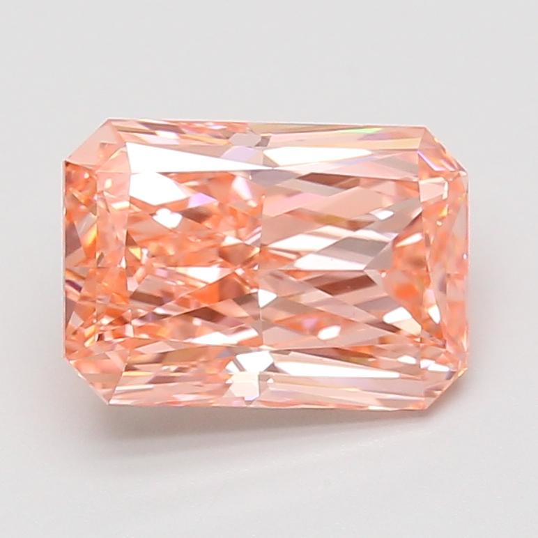 3.00 Ct. Fancy Vivid Orangy Pink Radiant Lab Grown Diamond