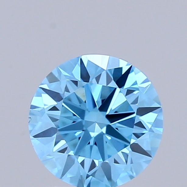 0.65 Ct. Fancy Vivid Blue Round Lab Grown Diamond