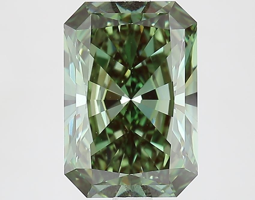 3.06 Ct. Fancy Vivid Green Radiant Lab Grown Diamond