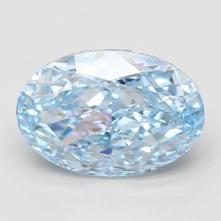 3.07 Ct. Fancy Vivid Blue Oval Lab Grown Diamond
