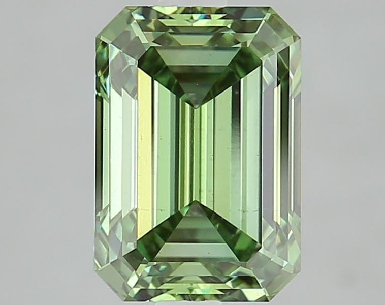 3.20 Ct. Fancy Vivid Green Emerald Lab Grown Diamond