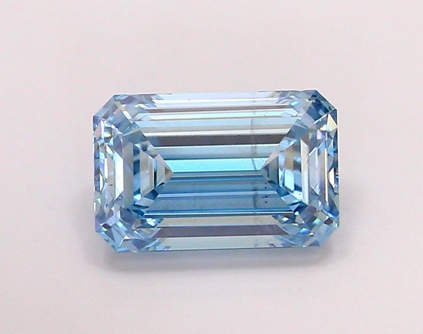 3.73 Ct. Fancy Intense Blue Emerald Lab Grown Diamond