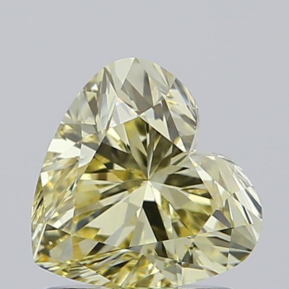 1.05 Ct. Fancy Light Yellow Heart Lab Grown Diamond