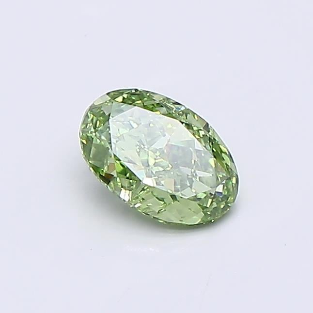 0.51 Ct. Fancy Vivid  Green Oval Lab Grown Diamond