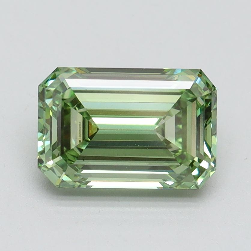 1.53 Ct. Fancy Vivid Green Emerald Lab Grown Diamond