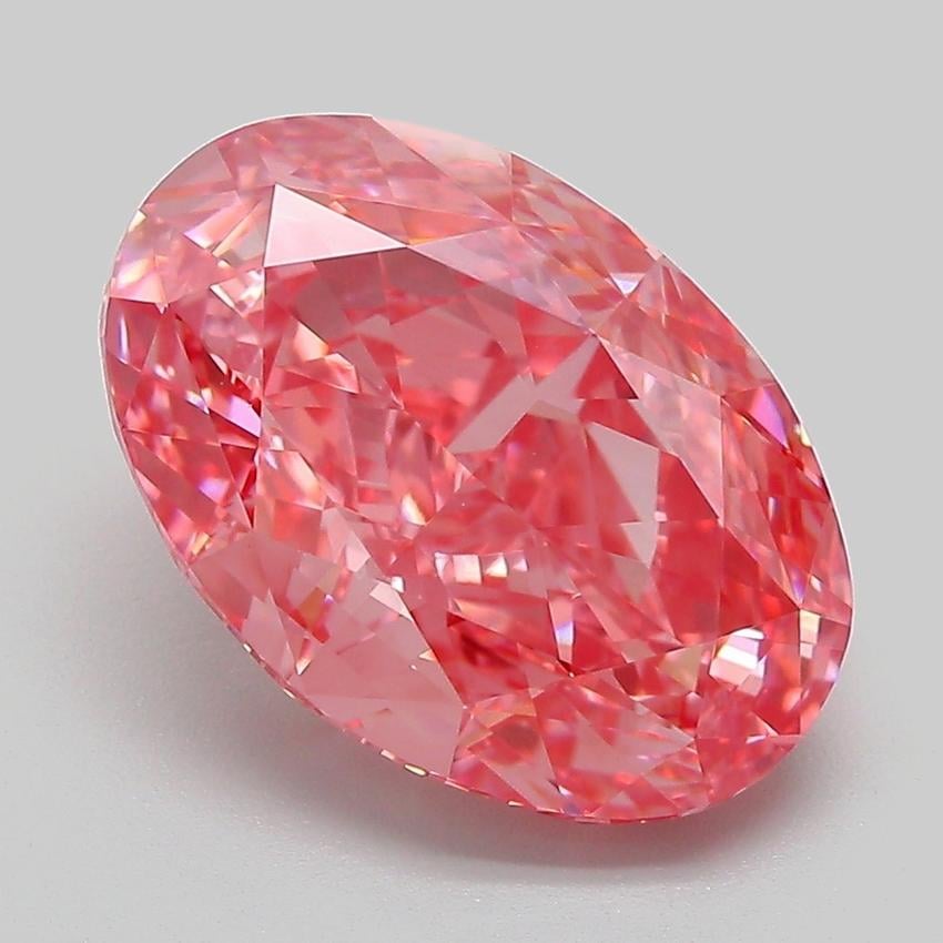 5.56 Ct. Fancy Vivid Pink Oval Lab Grown Diamond