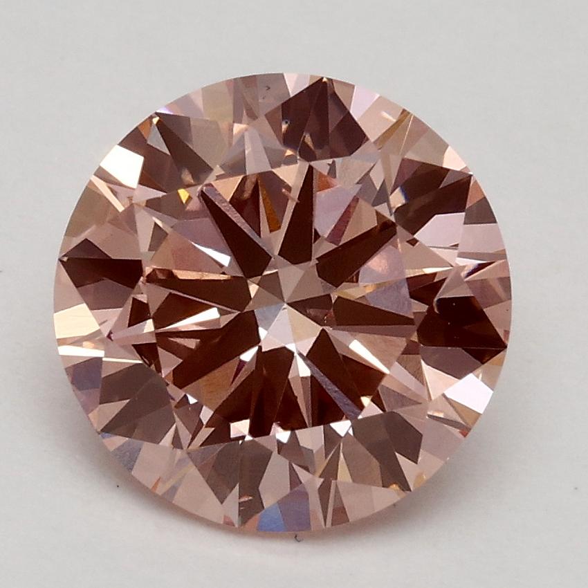 2.00 Ct. Fancy Intense Pink Round Lab Grown Diamond