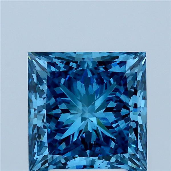 3.03 Ct. Fancy Vivid Blue Princess Lab Grown Diamond