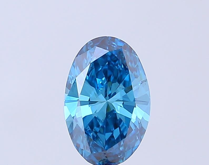 1.15 Ct. Fancy Vivid Blue Oval Lab Grown Diamond