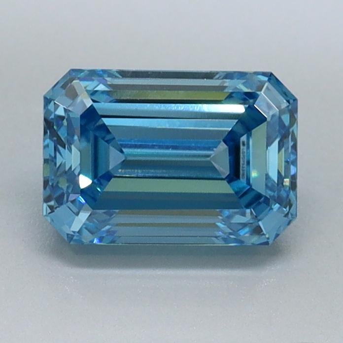 1.00 Ct. Fancy Vivid Malibu Blue Emerald Lab Grown Diamond