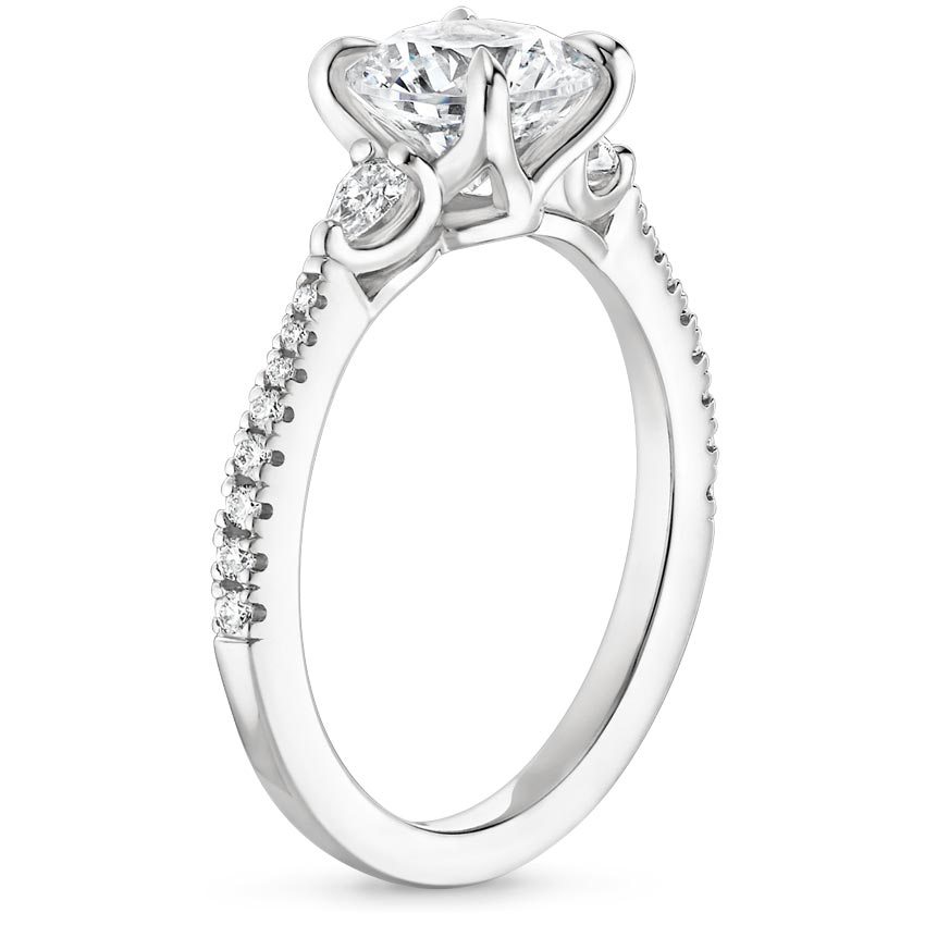 Platinum Tapered Luxe Aria Diamond Ring (1/5 ct. tw.), large side view
