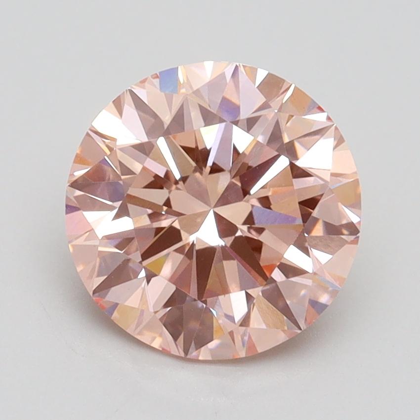 1.98 Ct. Fancy Intense Pink Round Lab Grown Diamond
