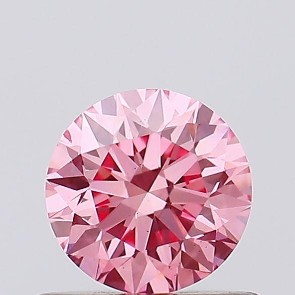 0.52 Ct. Fancy Vivid Pink Round Lab Grown Diamond
