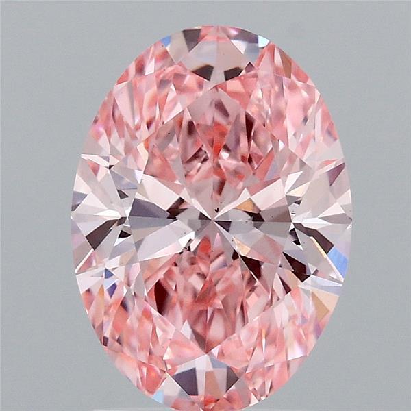 2.08 Ct. Fancy Vivid Pink Oval Lab Grown Diamond