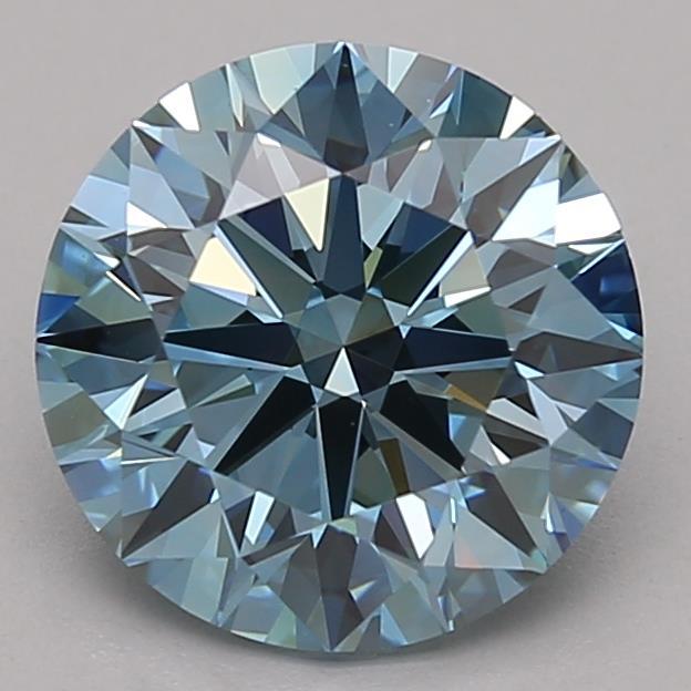 2.46 Ct. Fancy Vivid Blue Round Lab Grown Diamond