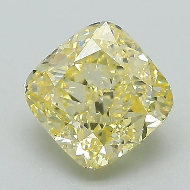 1.46 Ct. Fancy Intense Yellow Cushion Lab Grown Diamond