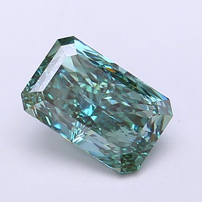 1.34 Ct. Fancy Vivid Green Radiant Lab Grown Diamond
