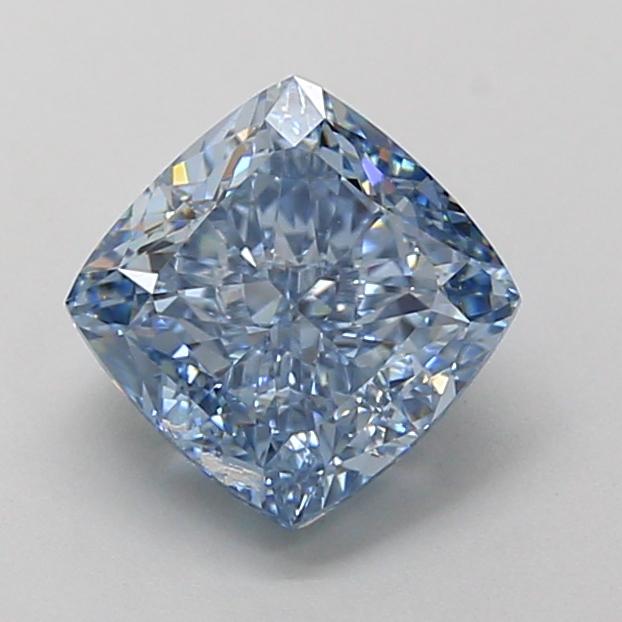 2.20 Ct. Fancy Vivid  Blue Cushion Lab Grown Diamond