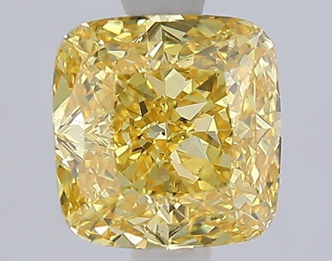 1.25 Ct. Fancy Vivid Yellow Yellow Cushion Lab Grown Diamond