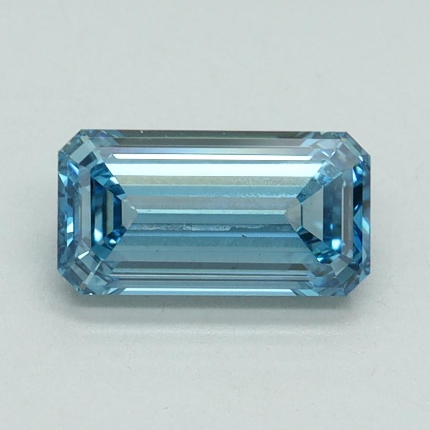 1.11 Ct. Fancy Vivid Blue Emerald Lab Grown Diamond