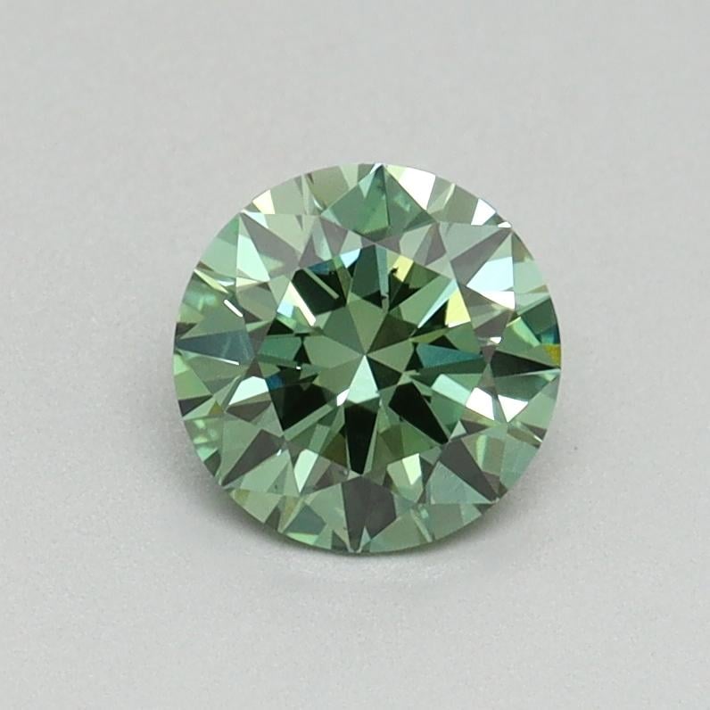0.71 Ct. Fancy Vivid Green Round Lab Grown Diamond