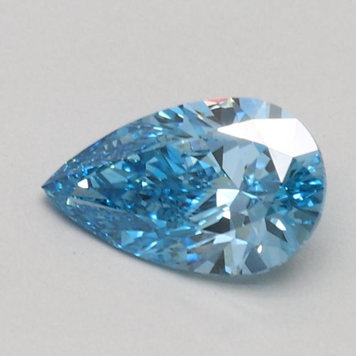 0.53 Ct. Fancy Vivid Blue Pear Lab Grown Diamond