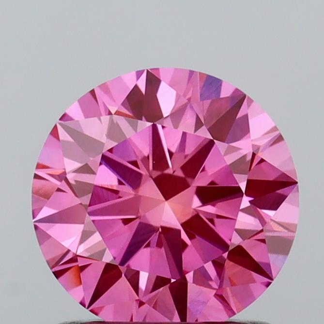 1.08 Ct. Fancy Vivid Pink Round Lab Grown Diamond