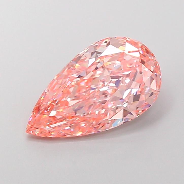 3.94 Ct. Fancy Vivid Pink Pear Lab Grown Diamond