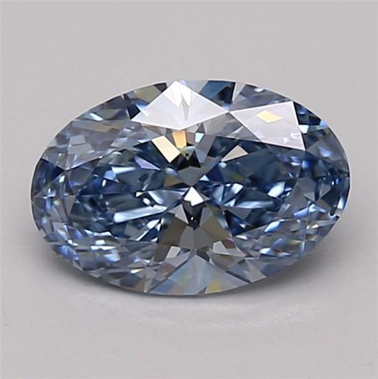 0.99 Ct. Fancy Vivid Blue Oval Lab Grown Diamond