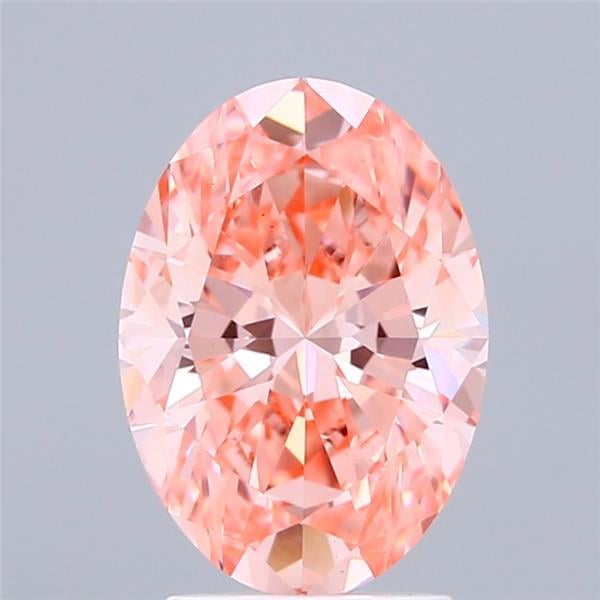 1.96 Ct. Fancy Vivid Pink Oval Lab Grown Diamond