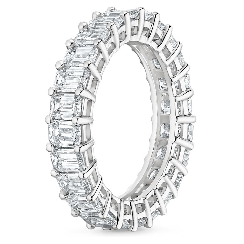 Emerald Eternity Lab Diamond Ring (4 ct. tw.) in Platinum
