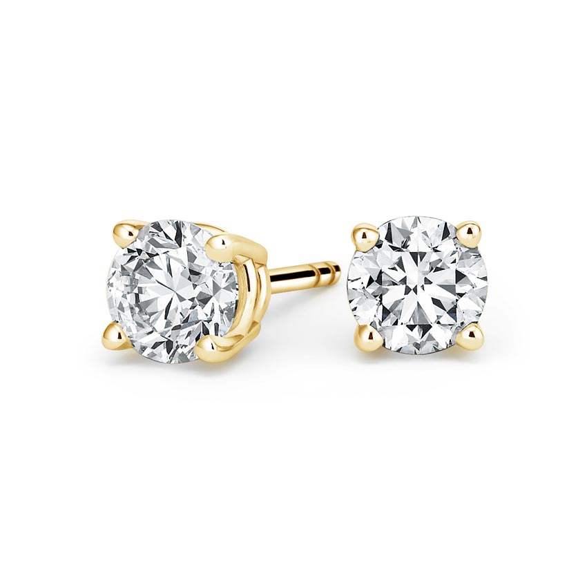 Round Diamond Stud Earrings (3 ct. tw.) in 18K Yellow Gold