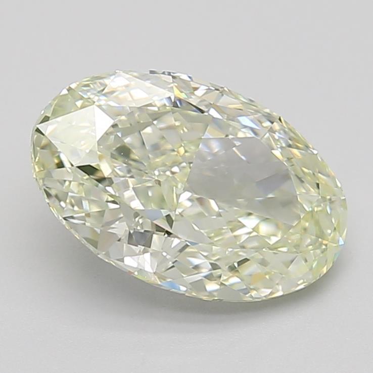 2.04 Ct. Fancy Light Yellowish Green Oval Lab Grown Diamond