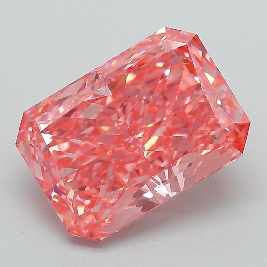 4.27 Ct. Fancy Vivid Pink Radiant Lab Grown Diamond