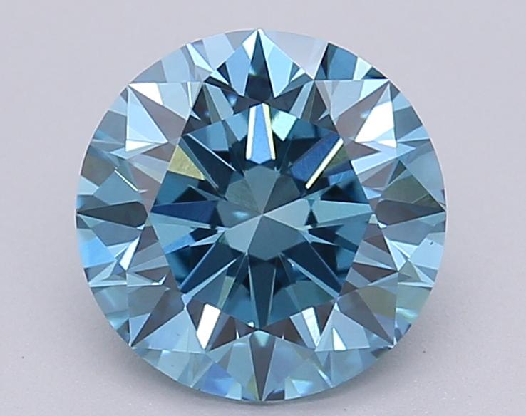 1.51 Ct. Fancy Vivid Blue Round Lab Grown Diamond