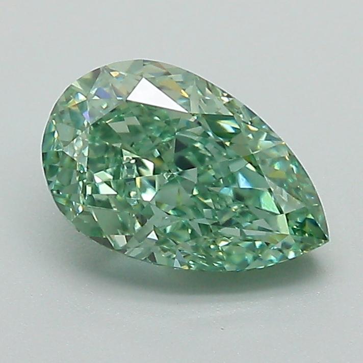 1.18 Ct. Fancy Vivid Green Pear Lab Grown Diamond