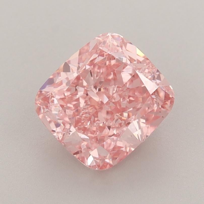 1.62 Ct. Fancy Vivid  Pink Cushion Lab Grown Diamond