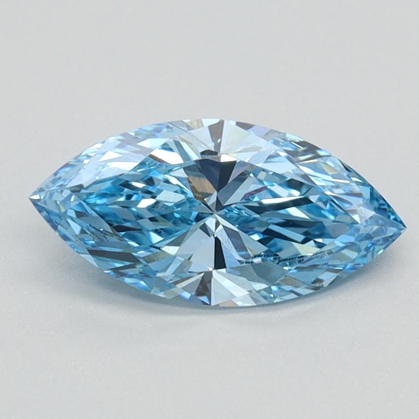 0.81 Ct. Fancy Vivid Blue Marquise Lab Grown Diamond