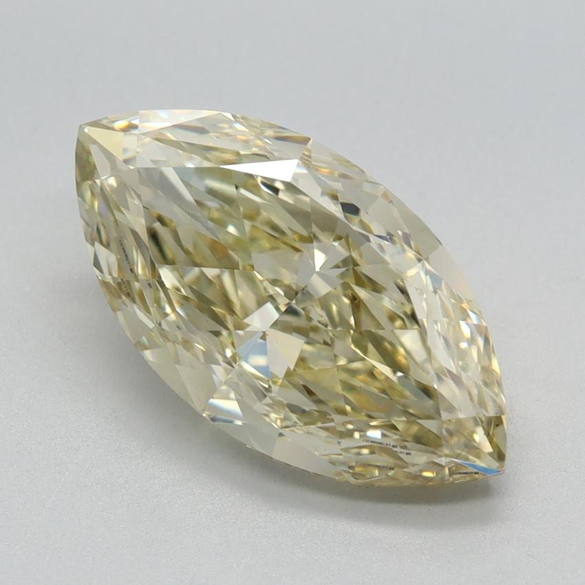 3.52 Ct. Fancy Light Yellow Marquise Lab Grown Diamond