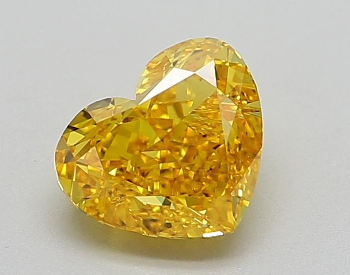 1.32 Ct. Fancy Vivid Yellow Heart Lab Grown Diamond