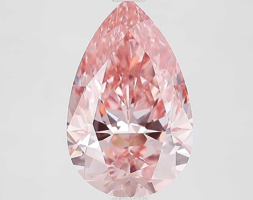 2.51 Ct. Fancy Vivid Pink Pear Lab Grown Diamond