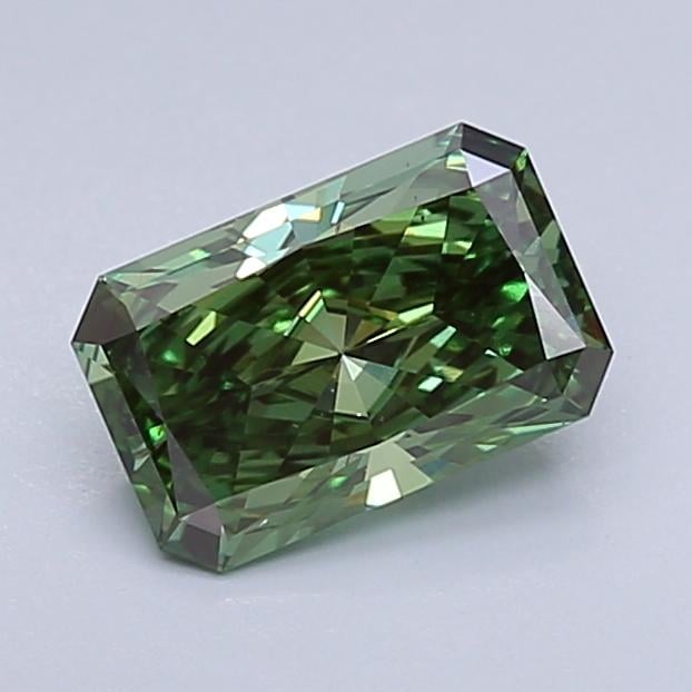 1.02 Ct. Fancy Vivid  Green Radiant Lab Grown Diamond