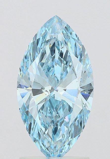 2.00 Ct. Fancy Vivid Blue Marquise Lab Grown Diamond