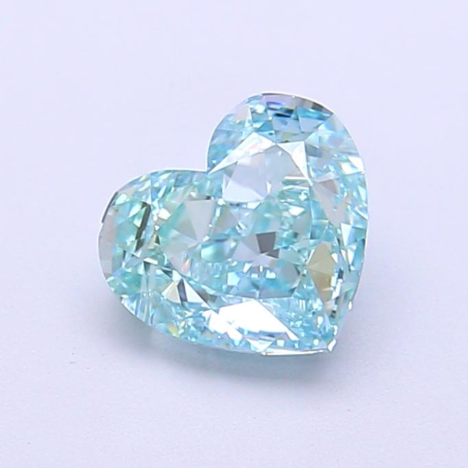 1.31 Ct. Fancy Vivid  Blue Heart Lab Grown Diamond