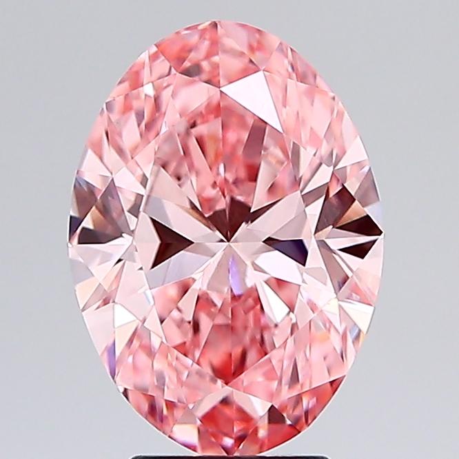 3.53 Ct. Fancy Vivid  Pink Oval Lab Grown Diamond