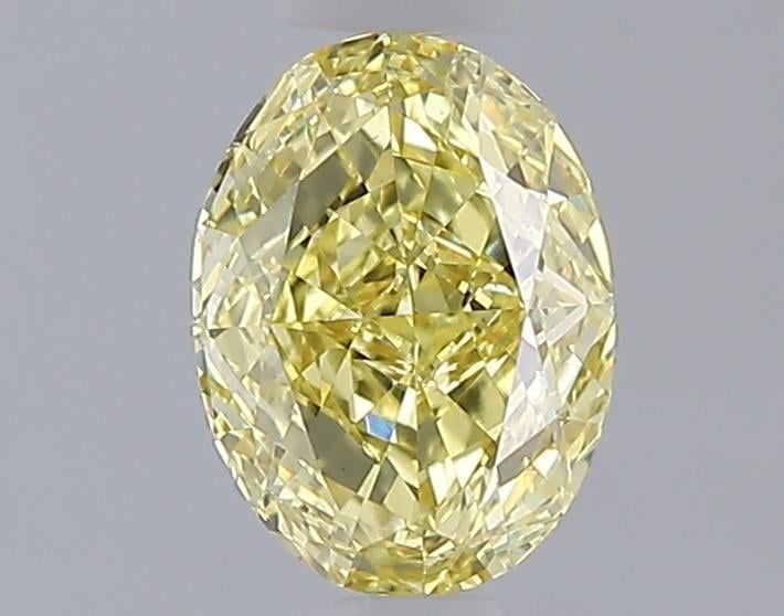 1.05 Ct. Fancy Intense  Yellow Oval Lab Grown Diamond