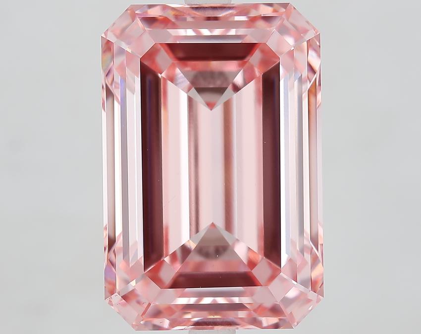 10.45 Ct. Fancy Vivid Pink Emerald Lab Grown Diamond