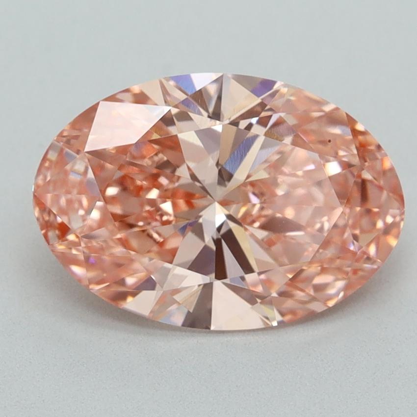 3.01 Ct. Fancy Vivid  Pink Oval Lab Grown Diamond